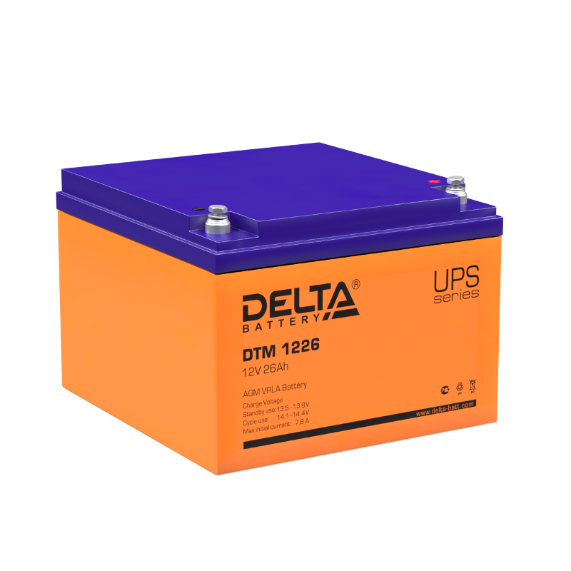 Акумуляторная батарея UPS серии DTM 1226  12В/26Ач